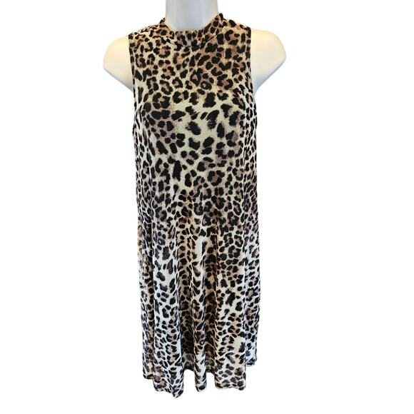 Nik and Nash size S made in USA leapord print Layered casual career dress EUC - Picture 1 of 8